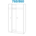Šatní skříň 860 lakovaná