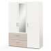 Skříň 3dveřová READY dub/perleťově bílá