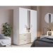 Skříň 3dveřová READY dub/perleťově bílá