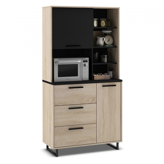 Příborník INDUS dub/černá