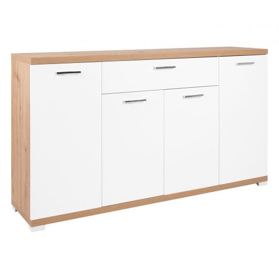 Komoda MILANO 3 dub/bílá