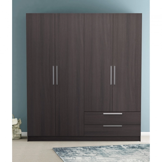 Skříň 4dveřová GLORY tmavý dub