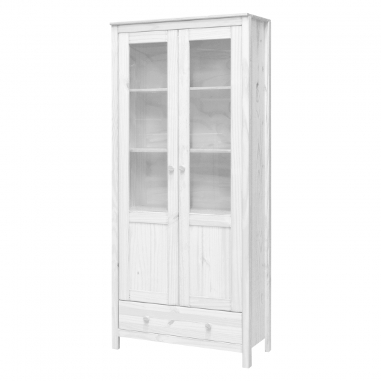 Vitrína 2 dveře + 1 zásuvka TORINO bílá