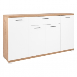 Komoda MILANO 3 dub/bílá
